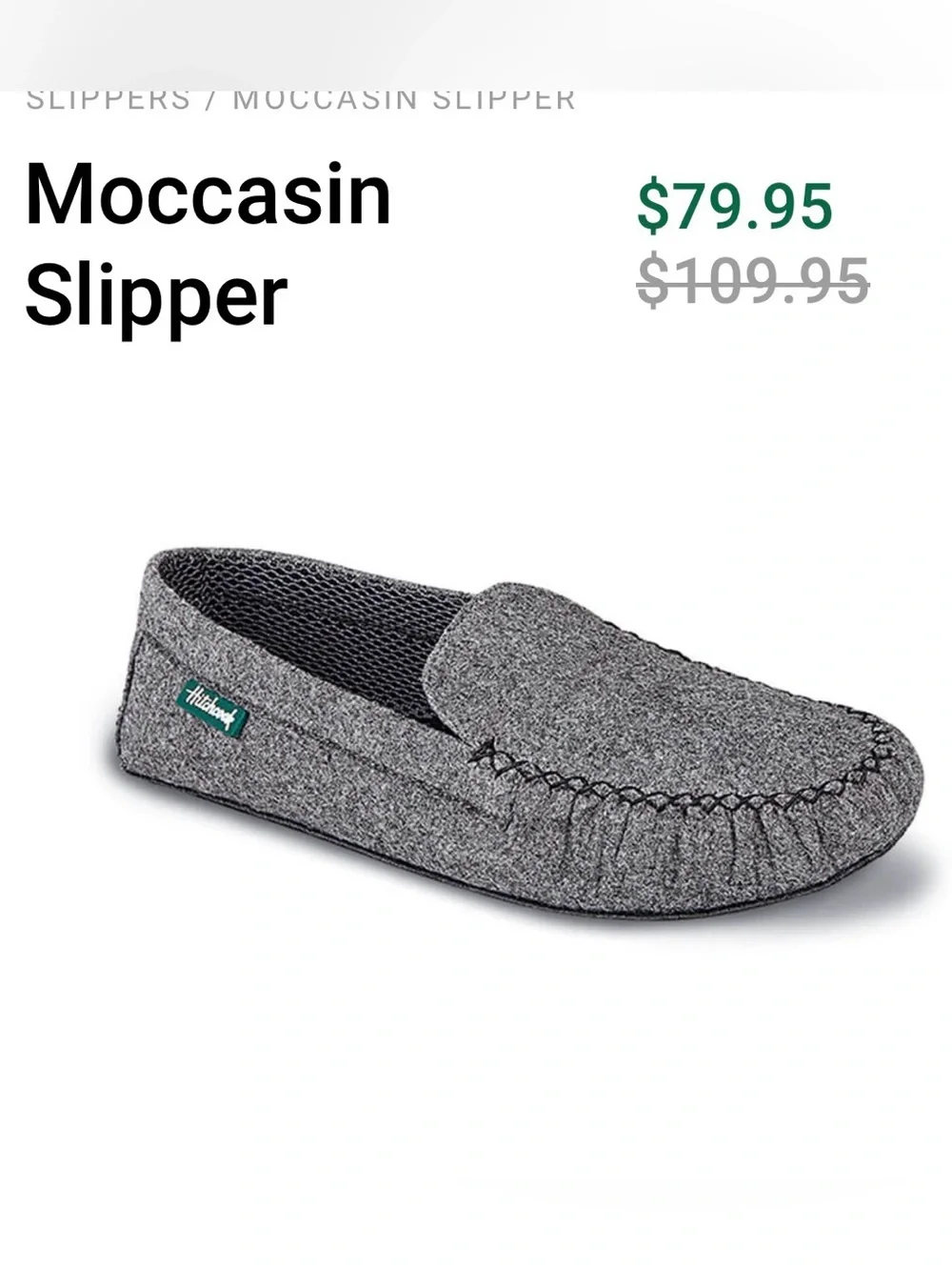 5E Extra-extra Wide feather light Hitchcock Moccasin Slippers
